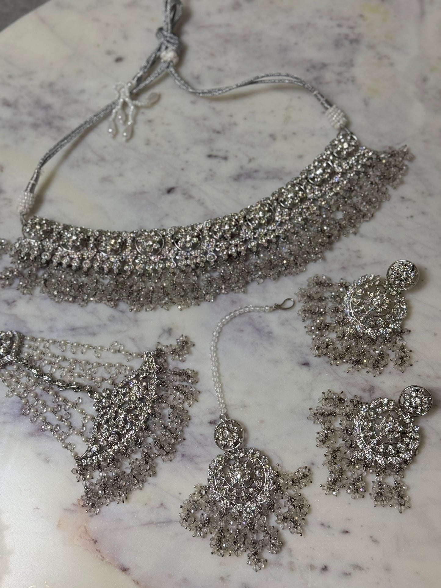 Pakistani SILVER ‘HEERA’ Passa Set