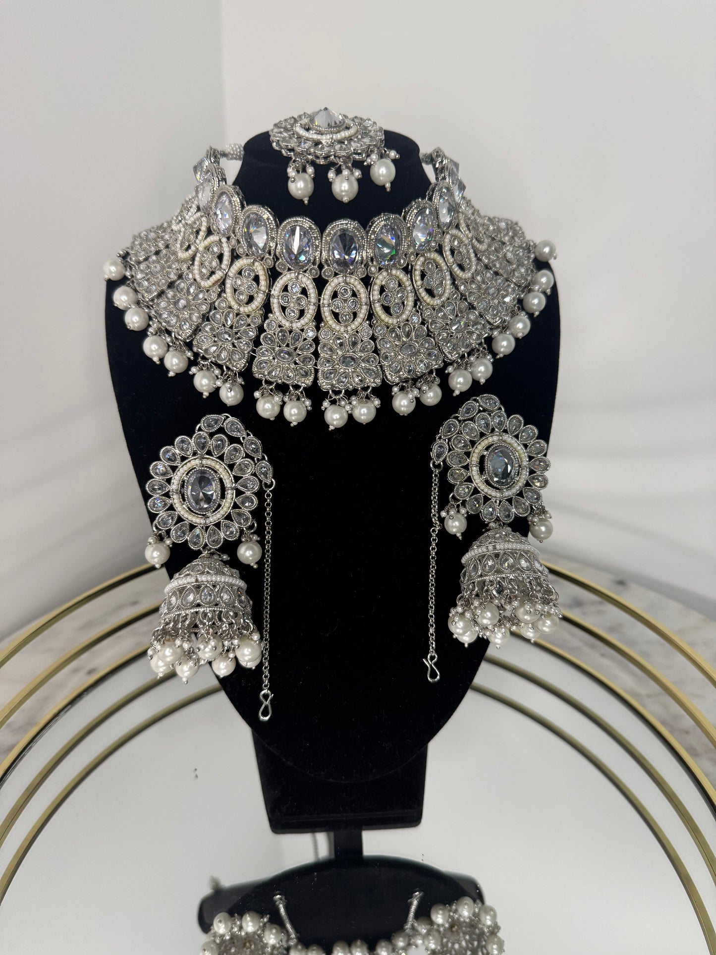 ‘Bling’ Silver Necklace Set