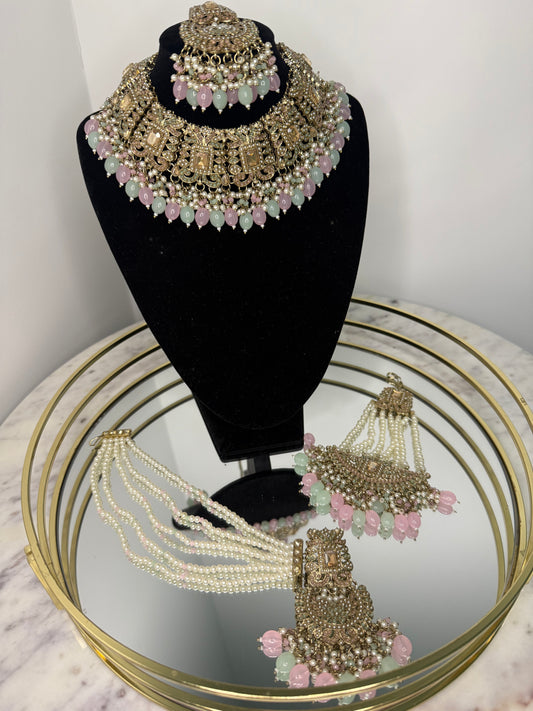 ‘Mink’ Pink/Green Set