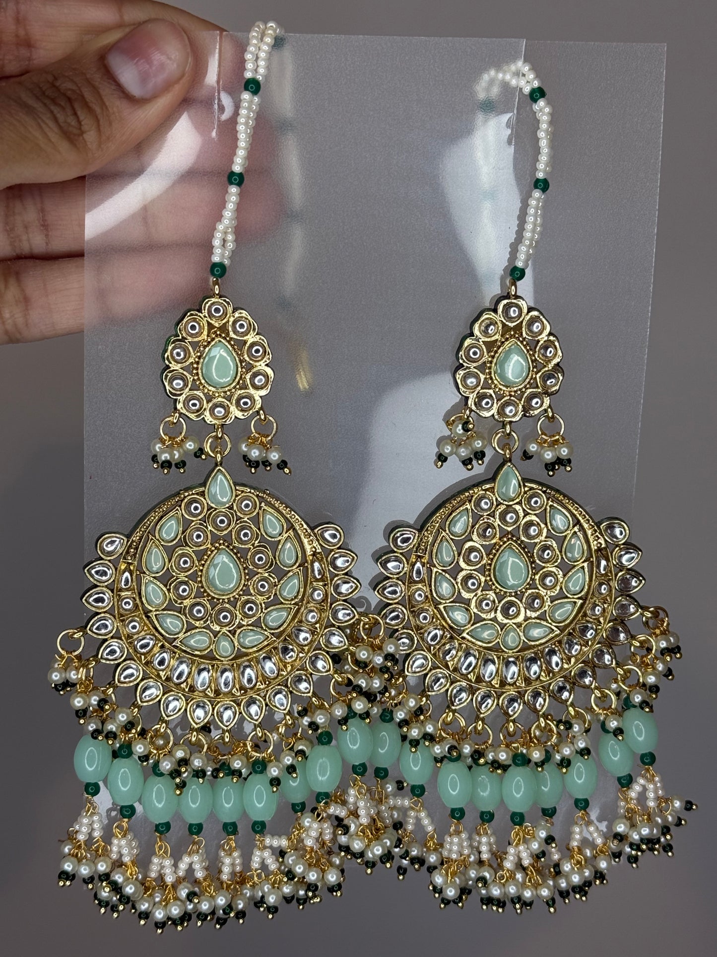 Goddess Earrings (Aqua Blue)