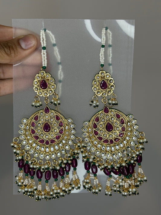 Goddess Earrings (Cerise Pink)